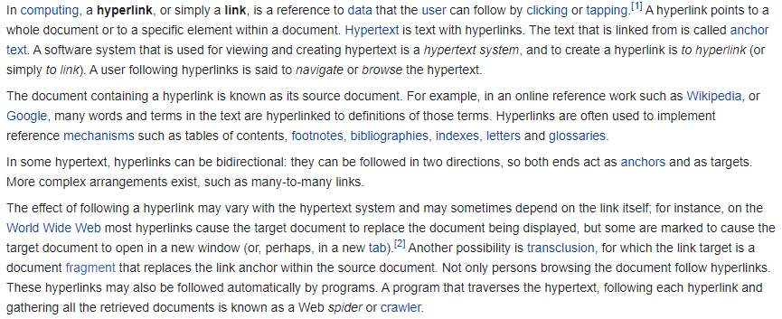 Hyperlink Example